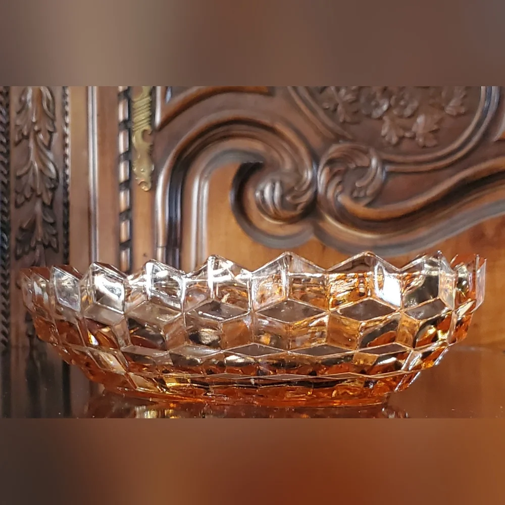 Vntg "Whitehall Peach" 2-Part 10" Oval Dish by Colony - Picture 15 of 16